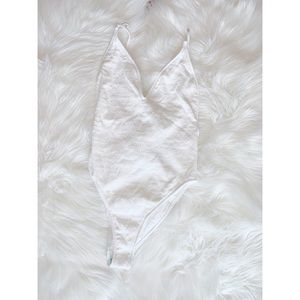 Zara White Swin Suit Body Suit - Small